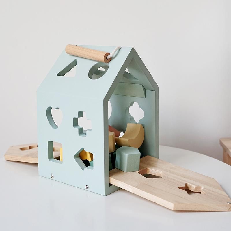 Căsuță Sortator de Forme din Lemn - Jucărie Educativă Montessori