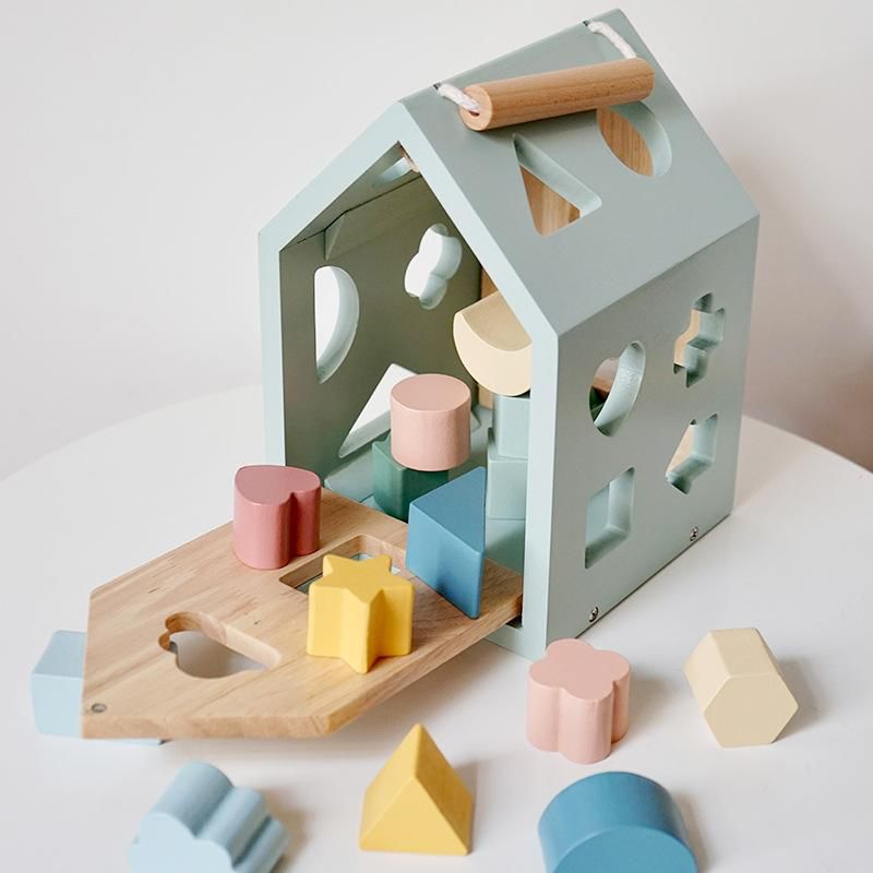 Căsuță Sortator de Forme din Lemn - Jucărie Educativă Montessori